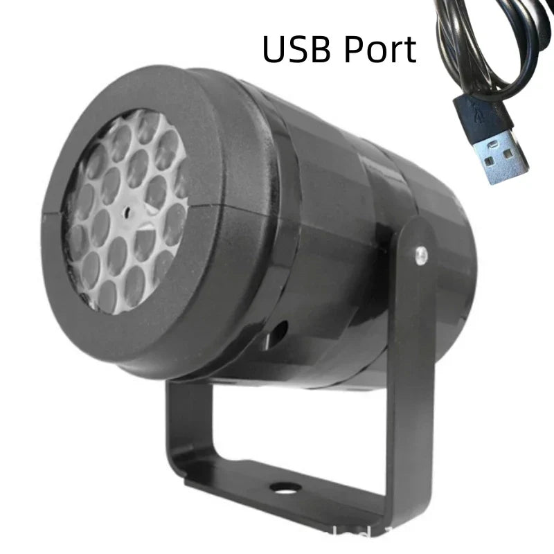 2025 Christmas LED Window Projector – 16-Pattern Snowflake & Elk Laser Light for Indoor Holiday Decor