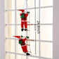Santa Claus Decoration on Ladders - Wall-Mounted Polyethylene Santa Figure