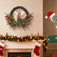 24" Pre-Lit Christmas Angel Wreath – 30-LED Battery-Operated Holiday Door Decor with Berries