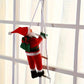 Santa Claus Decoration on Ladders - Wall-Mounted Polyethylene Santa Figure
